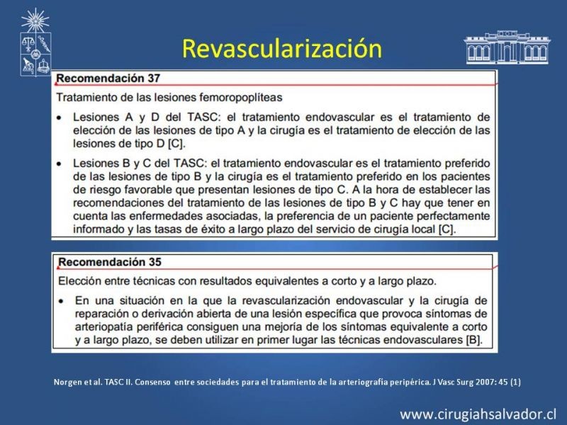 Diapositiva 5 de Tratamiento Endovascular: EAO femoro-distal