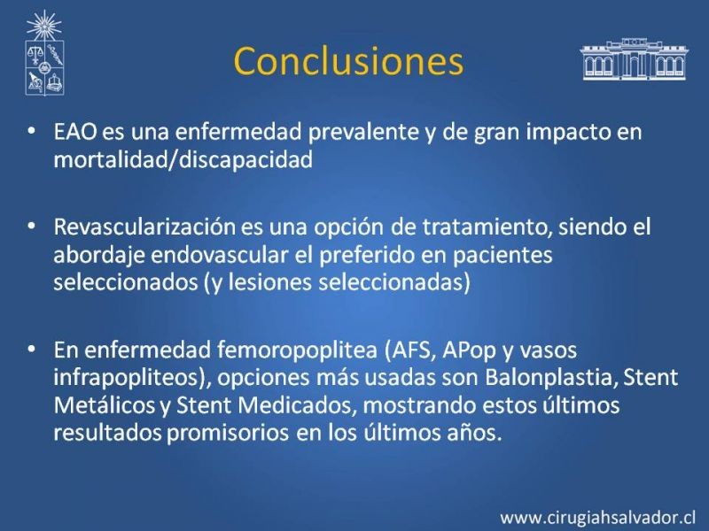 Diapositiva 22 de Tratamiento Endovascular: EAO femoro-distal