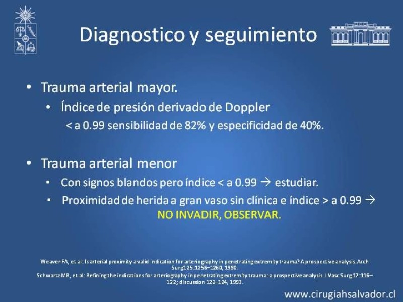 Diapositiva 6 de Trauma Vascular: Extremidades