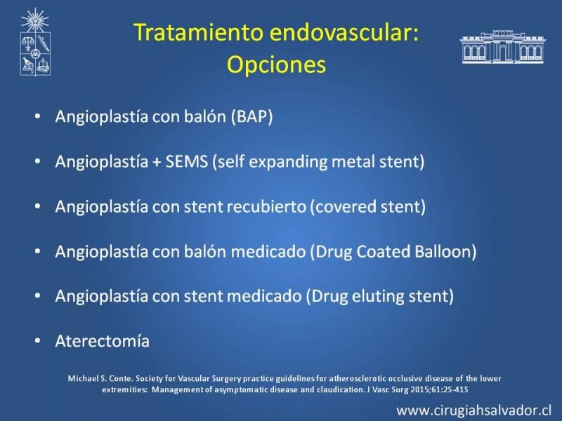 Diapositiva 12 de Tratamiento Endovascular: EAO femoro-distal