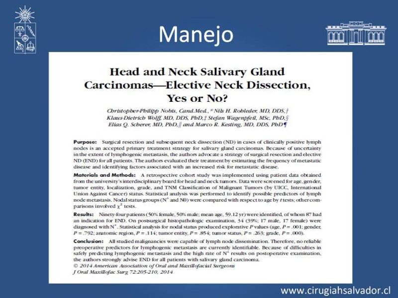 Diapositiva 26 de Tumores de Glándulas Salivales
