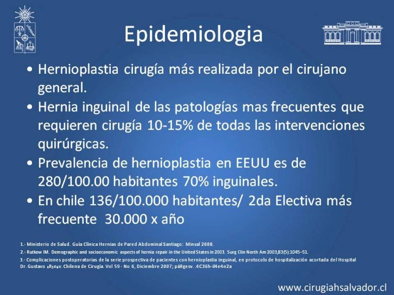 Diapositiva 3 de Complicaciones de la Cirugía Herniaría