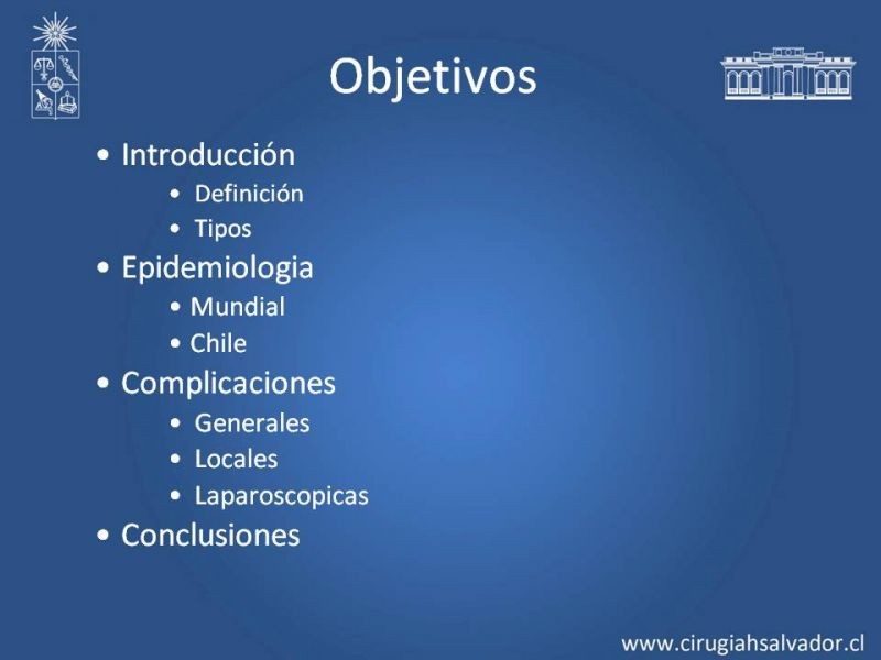 Diapositiva 1 de Complicaciones de la Cirugía Herniaría