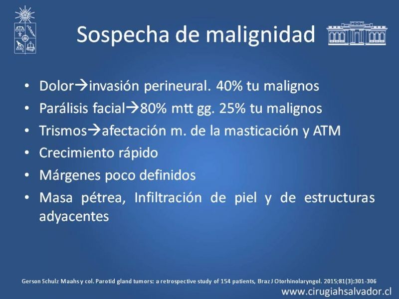 Diapositiva 8 de Tumores de parótida