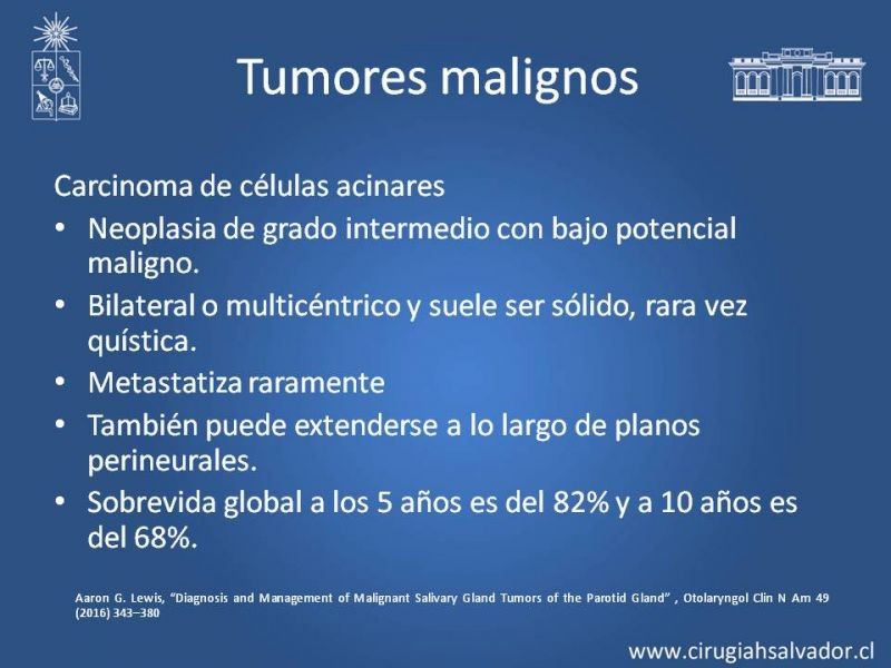 Diapositiva 16 de Tumores de parótida