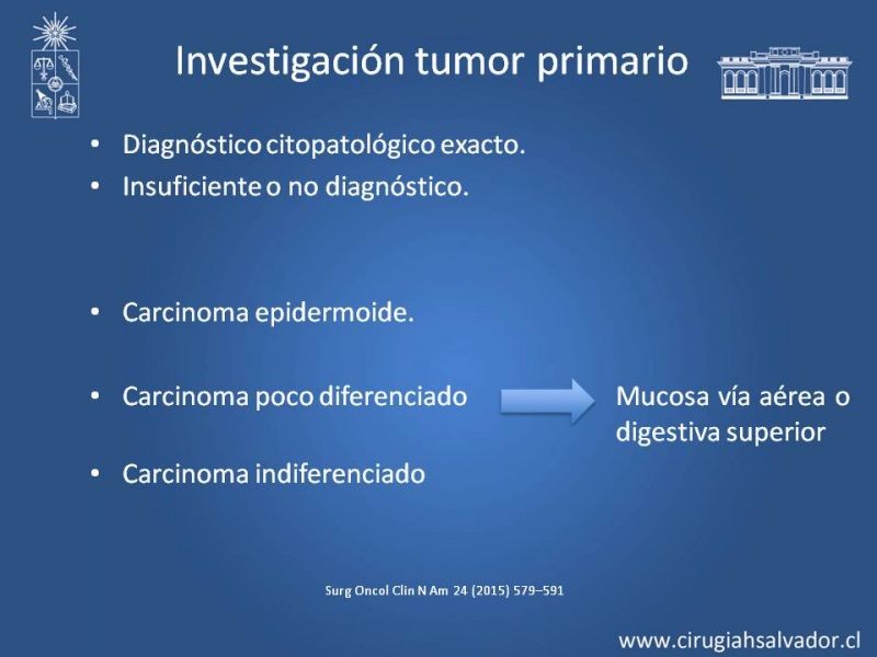 Diapositiva 13 de Metástasis cervical de primario desconocido