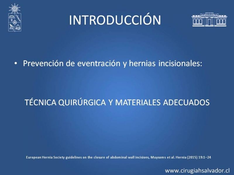Diapositiva 5 de Cierre pared abdominal y prevención de eventración