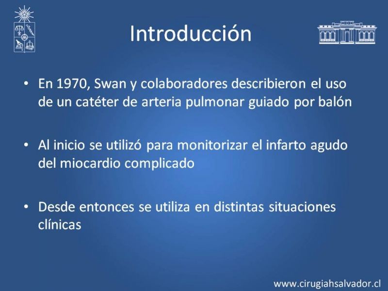 Diapositiva 2 de Catéter de Swan-Ganz y patrones hemodinámicos del shock