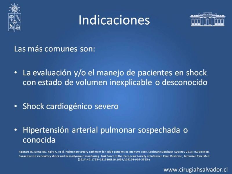Diapositiva 16 de Catéter de Swan-Ganz y patrones hemodinámicos del shock