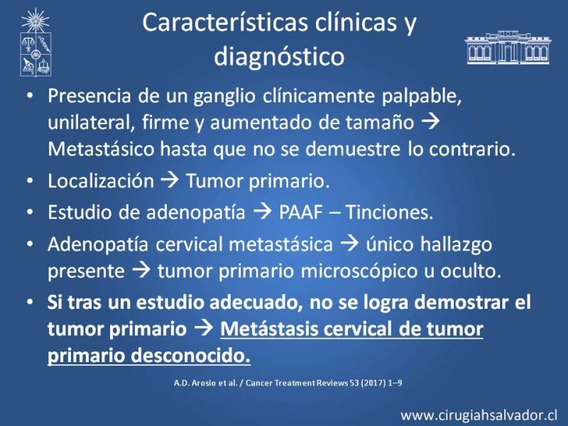 Diapositiva 8 de Metástasis cervical de primario desconocido