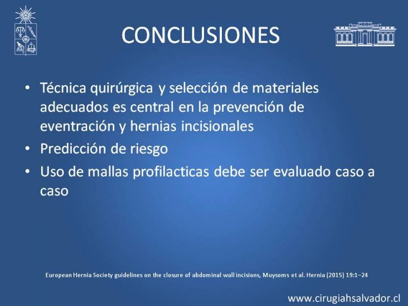 Diapositiva 17 de Cierre pared abdominal y prevención de eventración