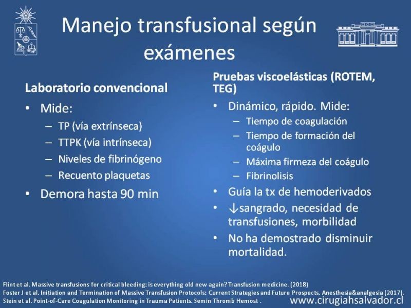 Diapositiva 12 de Terapia transfusional en trauma