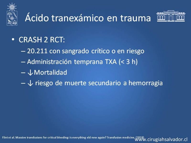 Diapositiva 15 de Terapia transfusional en trauma