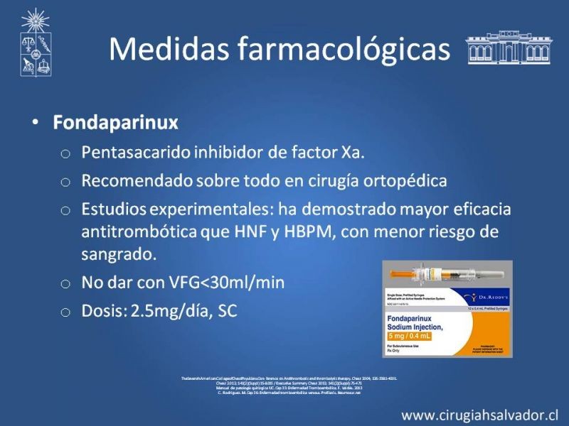 Diapositiva 19 de Prevención Enfermedad Tromboembólica