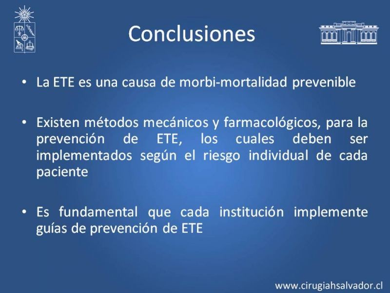 Diapositiva 25 de Prevención Enfermedad Tromboembólica