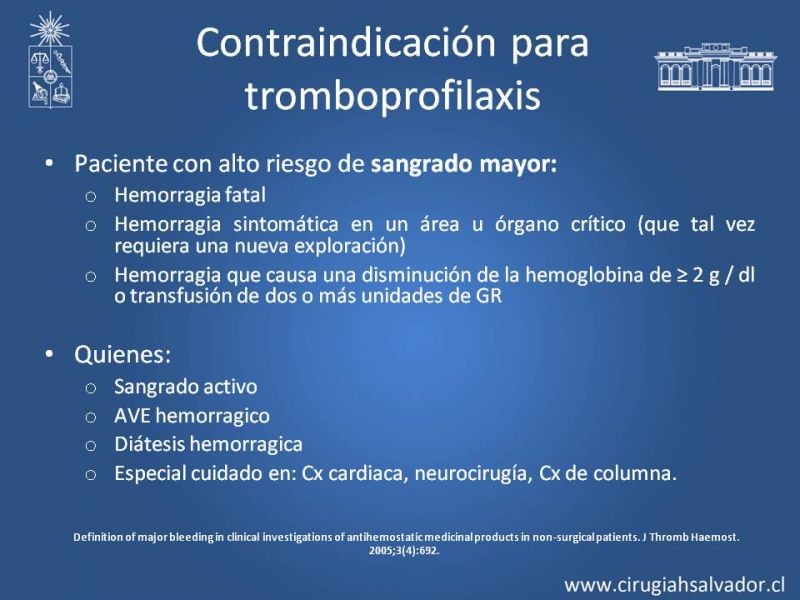 Diapositiva 22 de Prevención Enfermedad Tromboembólica
