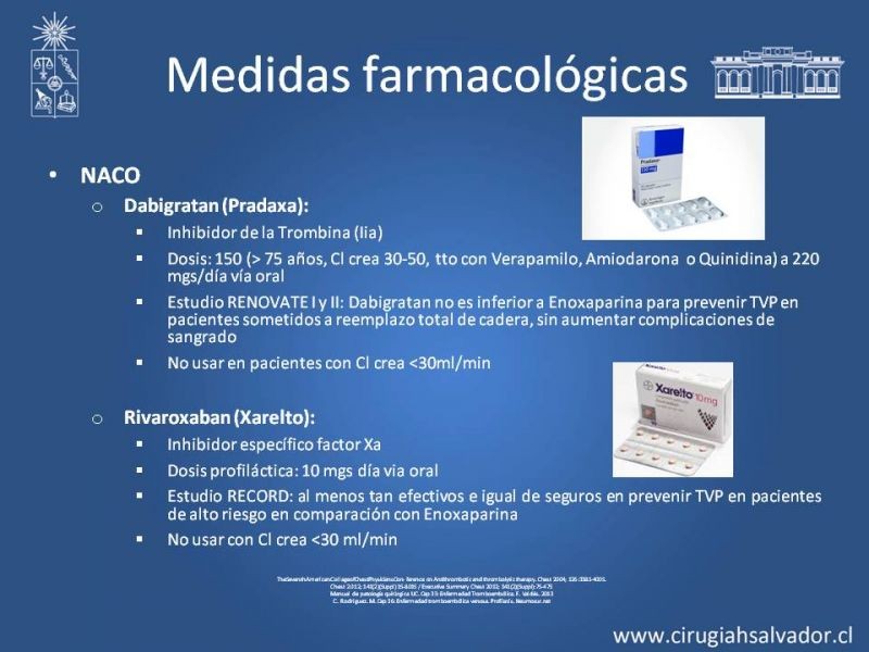 Diapositiva 20 de Prevención Enfermedad Tromboembólica