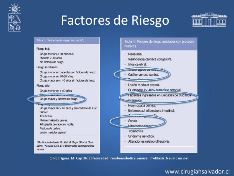 Diapositiva 8 de Prevención Enfermedad Tromboembólica