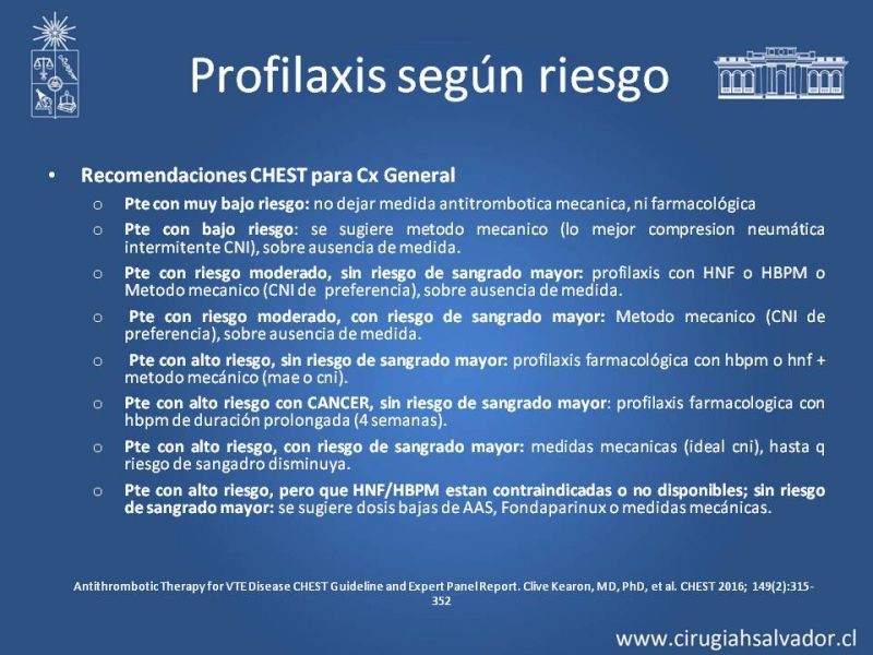 Diapositiva 27 de Prevención Enfermedad Tromboembólica