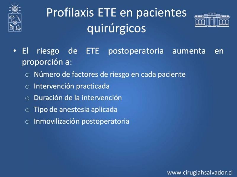 Diapositiva 10 de Prevención Enfermedad Tromboembólica