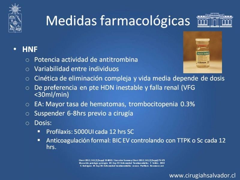 Diapositiva 16 de Prevención Enfermedad Tromboembólica