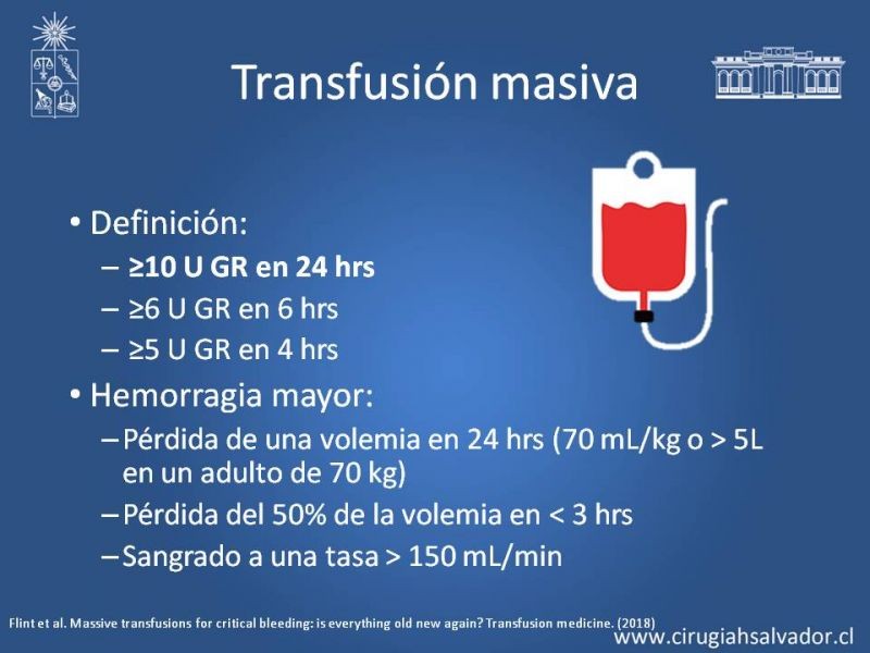 Diapositiva 6 de Terapia transfusional en trauma