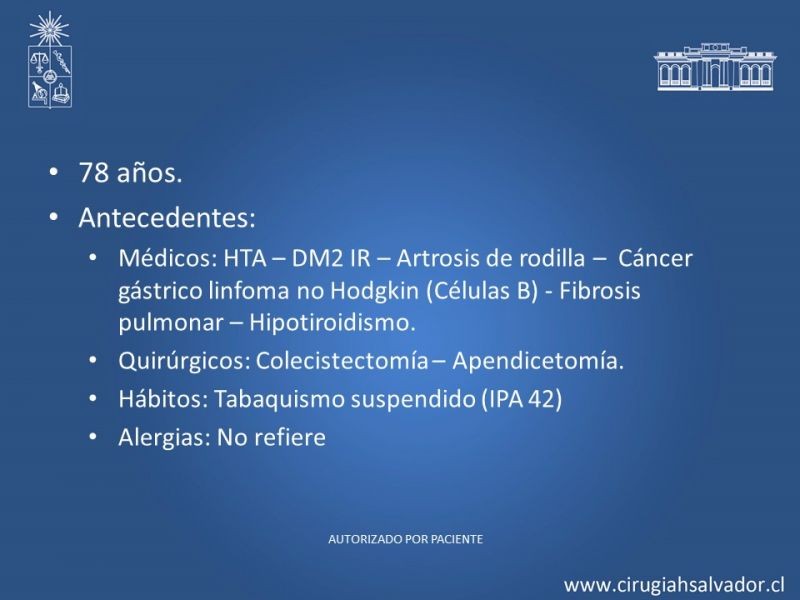 Diapositiva 1 de Caso Clínico: Linfoma Gástrico