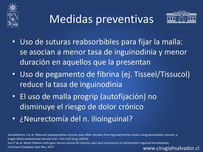 Diapositiva 10 de Inguinodinia post hernioplastía inguinal