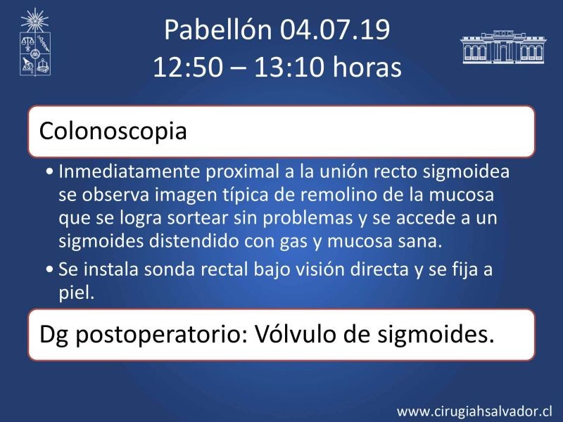 Diapositiva 18 de Caso Clínico: vólvulo sigmoides