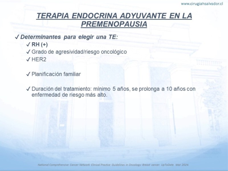 Diapositiva 11 de Terapia Endocrina en Cáncer de Mama con Receptores Hormonales (+) No Avanzados