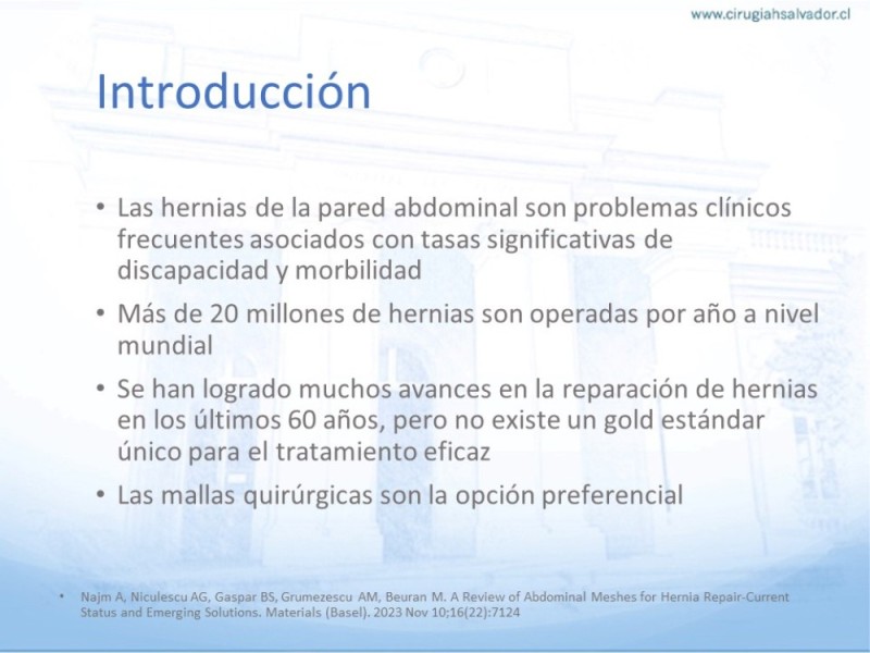Diapositiva 3 de Posición de malla en hernias: Onlay, Inley, Subley