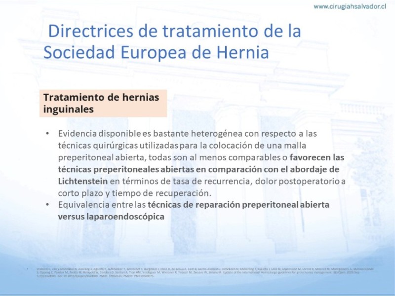 Diapositiva 30 de Posición de malla en hernias: Onlay, Inley, Subley