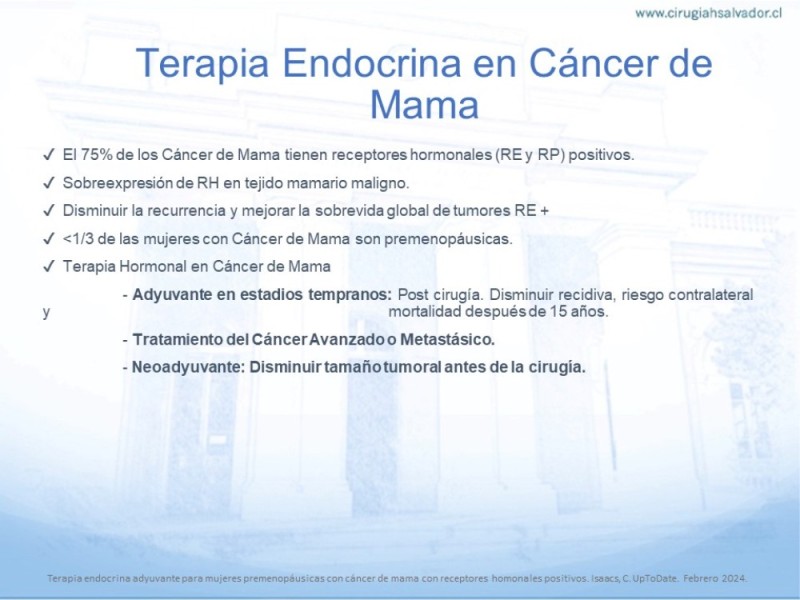 Diapositiva 5 de Terapia Endocrina en Cáncer de Mama con Receptores Hormonales (+) No Avanzados