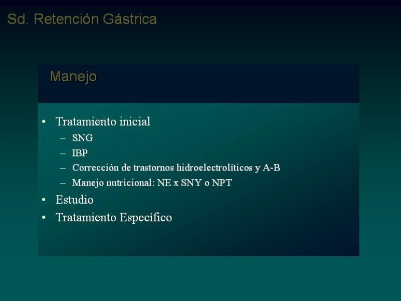 Diapositiva 19 de Síndrome Retención Gástrica