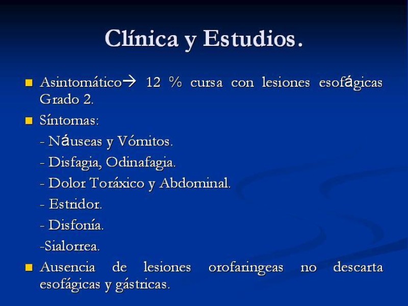 Diapositiva 10 de Lesiones Esofágicas por Cáusticos