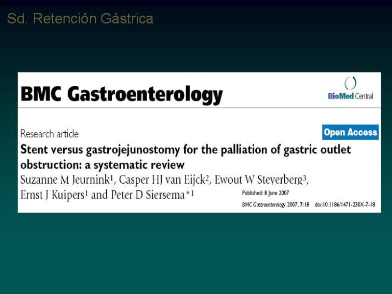 Diapositiva 26 de Síndrome Retención Gástrica