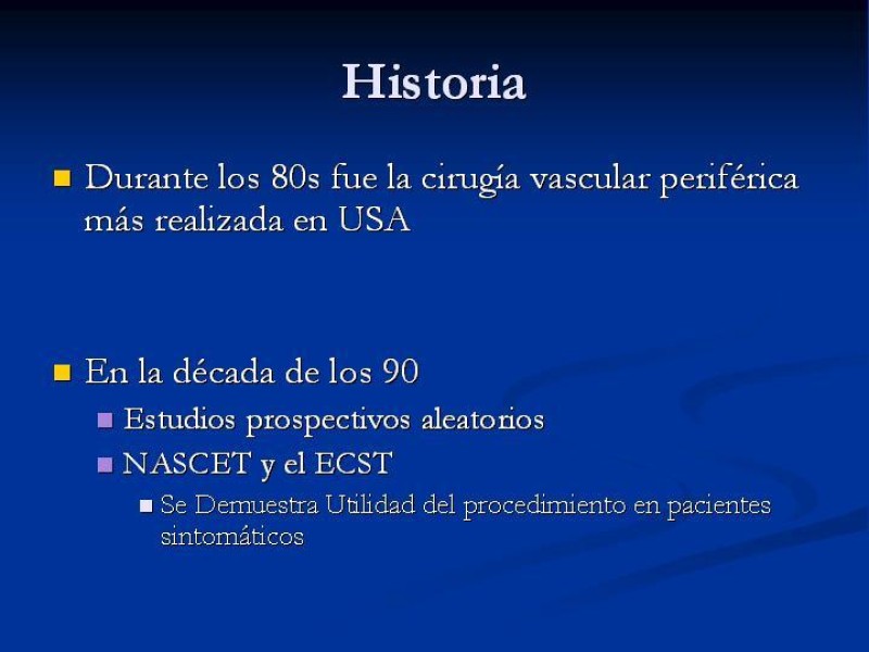 Diapositiva 3 de Estenosis Carotidea Endarterectomía y Angioplastía