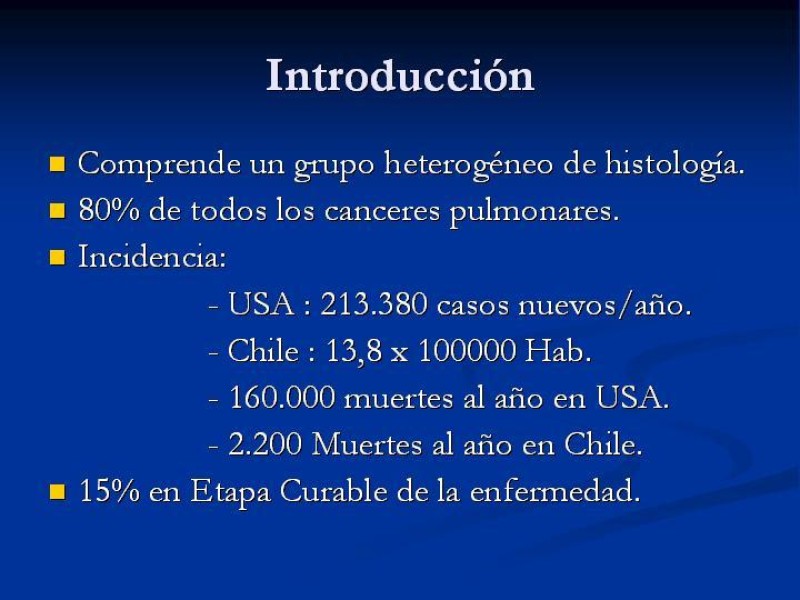 Diapositiva 1 de Tratamiento Cáncer Pulmonar Células no Pequeñas