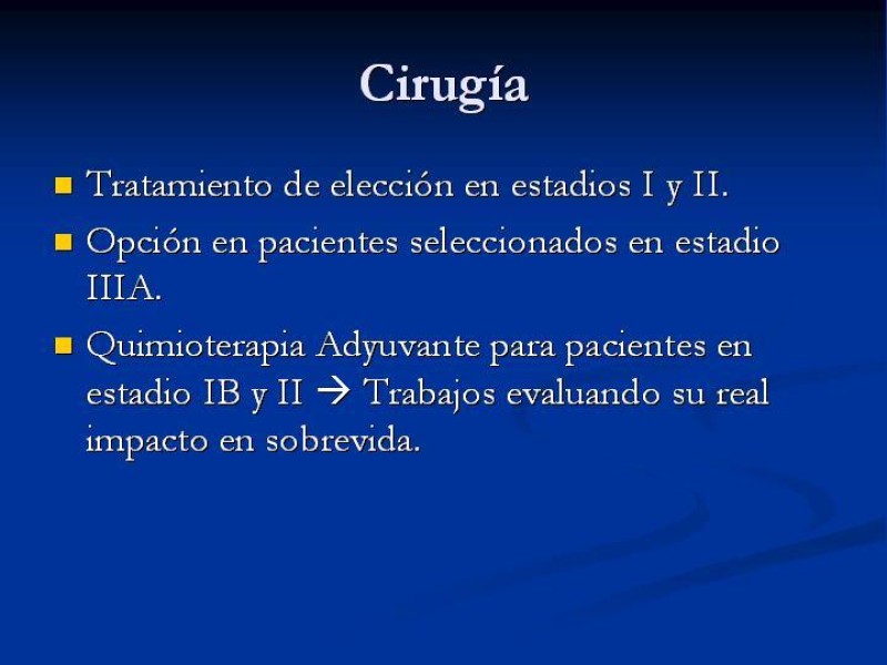 Diapositiva 9 de Tratamiento Cáncer Pulmonar Células no Pequeñas
