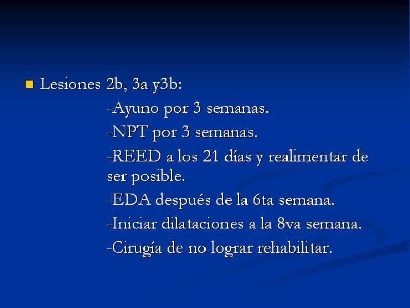 Diapositiva 23 de Lesiones Esofágicas por Cáusticos