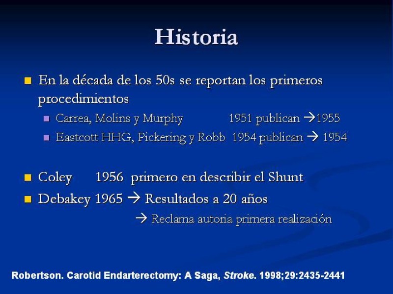 Diapositiva 2 de Estenosis Carotidea Endarterectomía y Angioplastía
