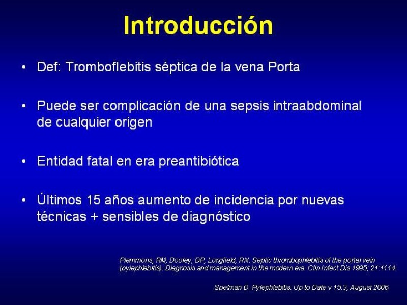 Diapositiva 1 de Pileflebitis