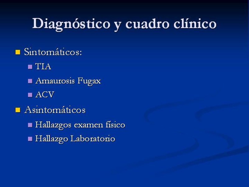 Diapositiva 5 de Estenosis Carotidea Endarterectomía y Angioplastía