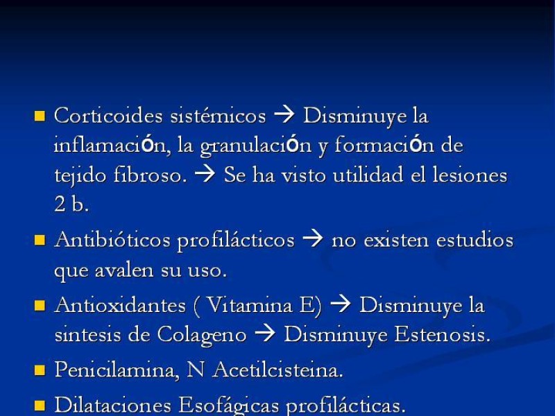 Diapositiva 21 de Lesiones Esofágicas por Cáusticos