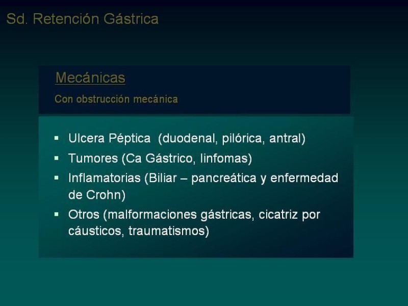 Diapositiva 5 de Síndrome Retención Gástrica
