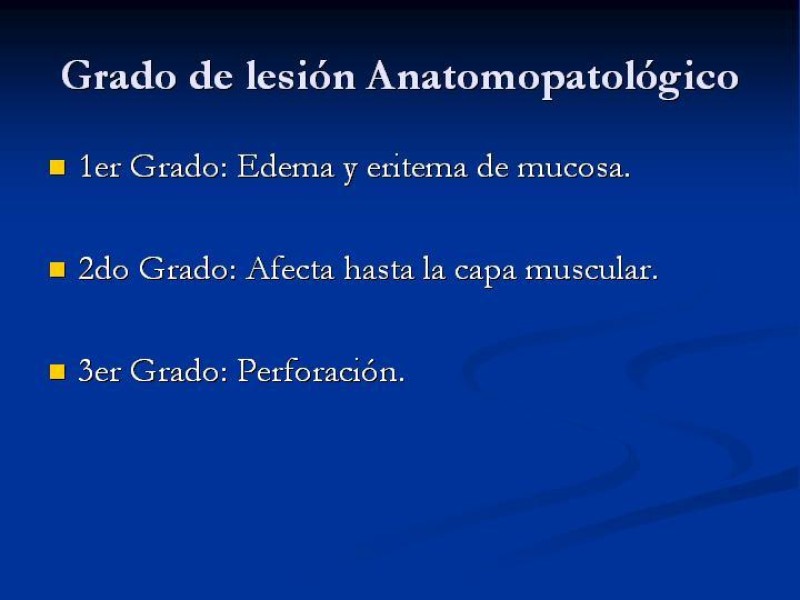Diapositiva 8 de Lesiones Esofágicas por Cáusticos