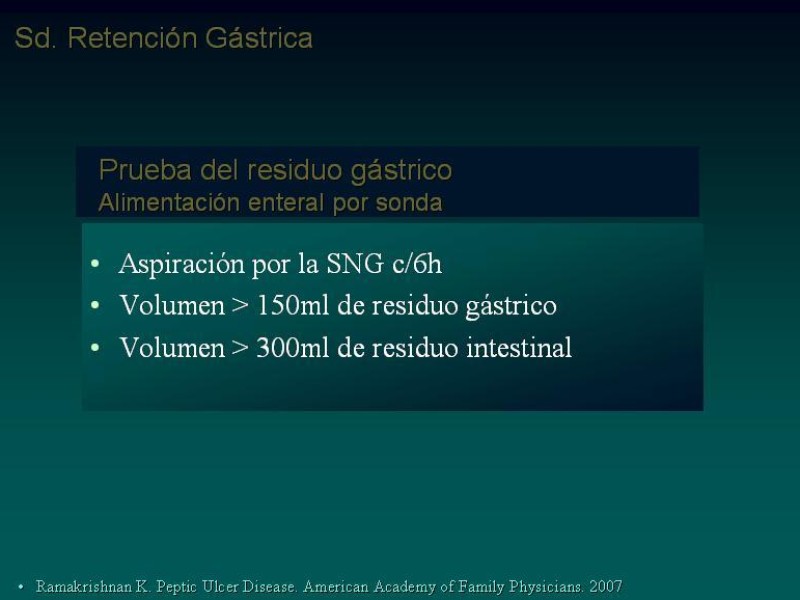 Diapositiva 2 de Síndrome Retención Gástrica