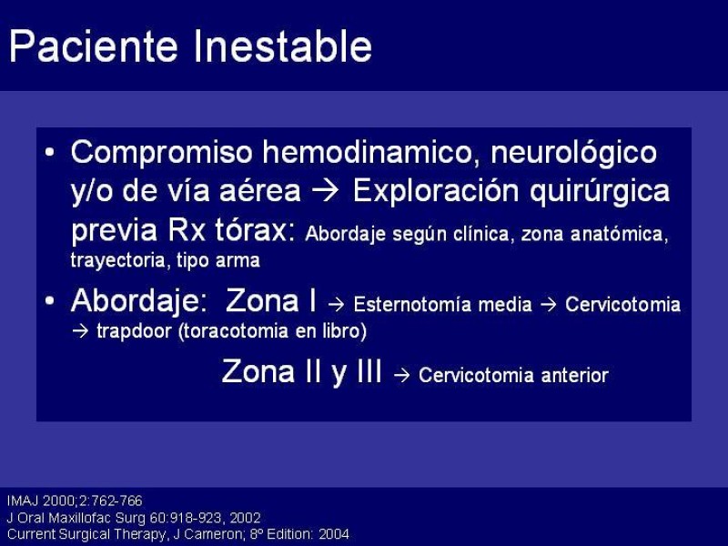 Diapositiva 22 de Trauma Cervical Penetrante