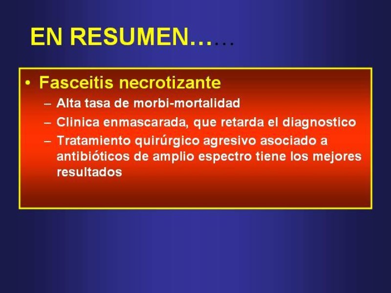 Diapositiva 24 de Fasceitis necrotizante