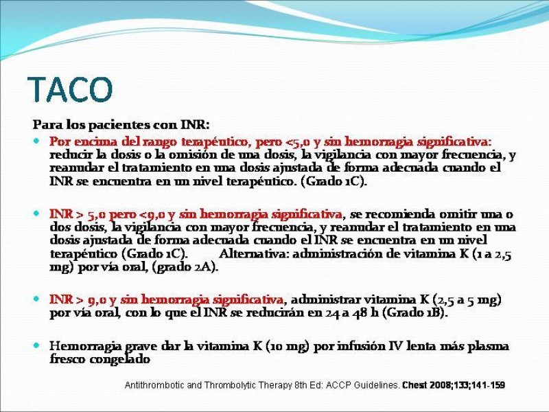 Diapositiva 14 de Actualización en tratamiento anticoagulante